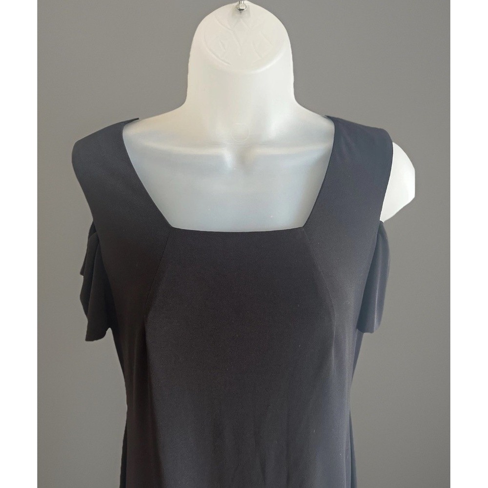 Calvin‎ Klein Size 4 Short Sleeve  Little Black Dress Pencil Coctail Stretch S - Picture 5 of 11